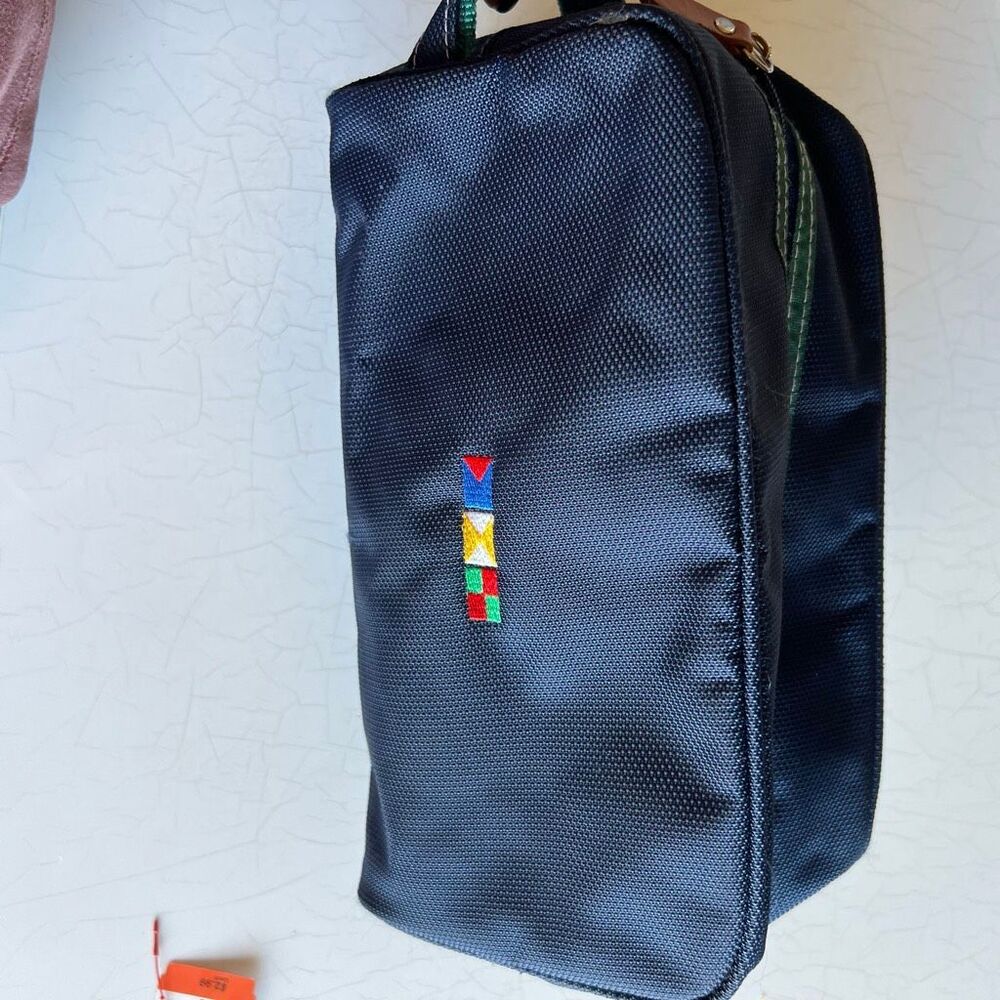 Vintage toiletries bags embroidered flags